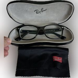 Ray-Ban Black Eyeglasses with Case and Cloth